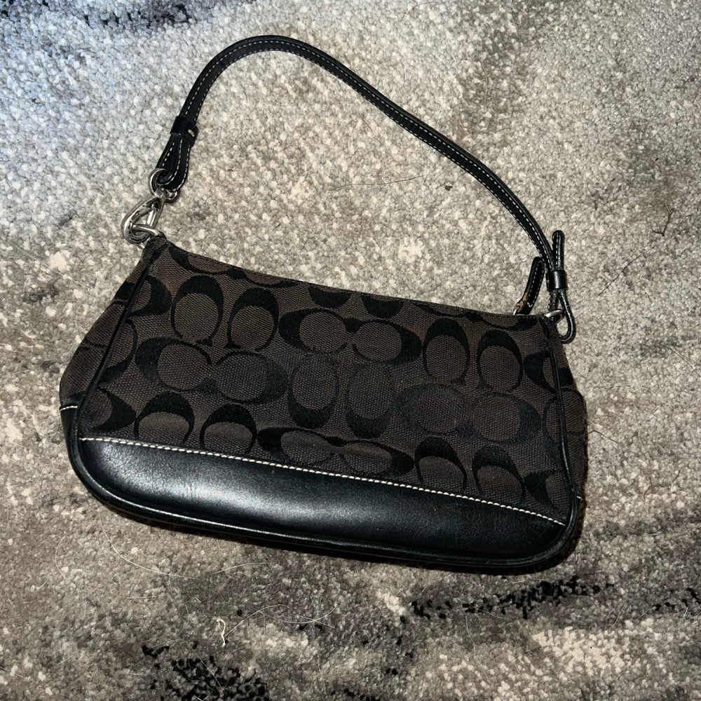 Vintage black coach shoulder bag